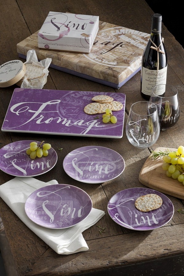 装饰瓷盘 ,浪漫的紫色