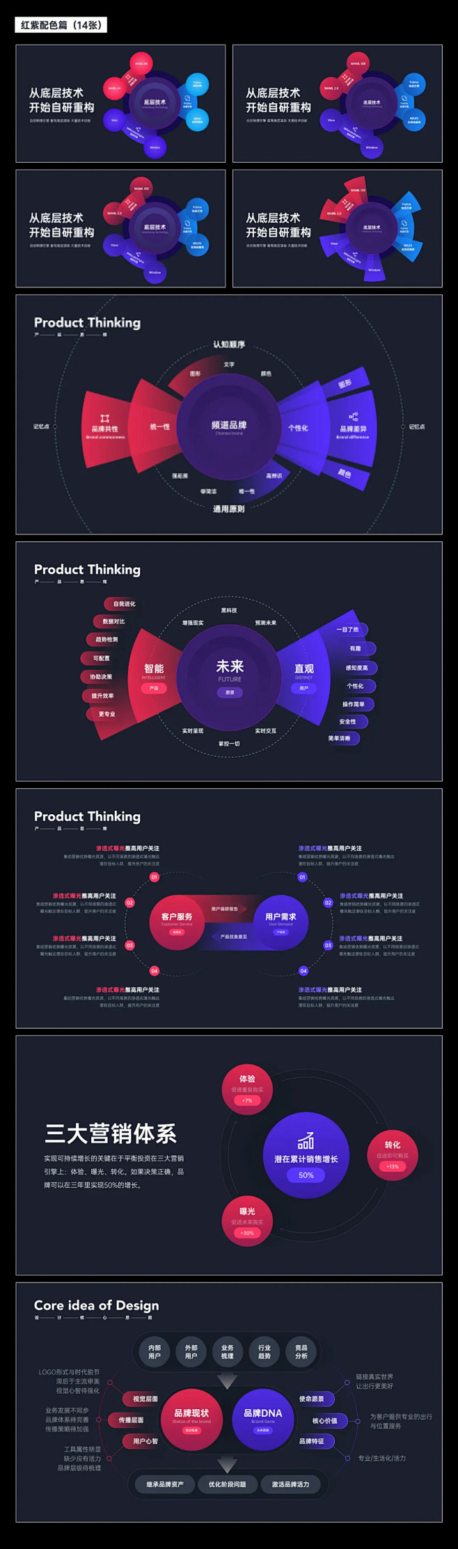 红紫配色篇 PPT