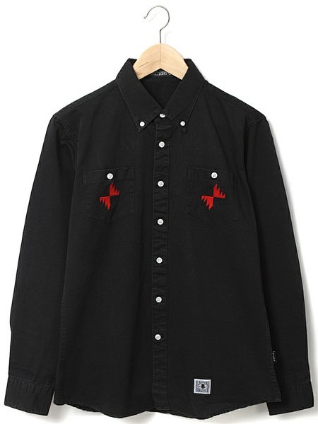 BLACKJACK 纯棉刺绣长袖衬衫