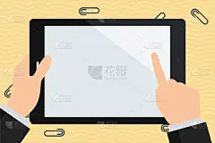 长方形,男商人,手牵手,色彩鲜艳,触摸屏,商务,药丸,技术,沟通,指着