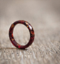 Thin Marsala Resin Ring Stacking Ring Copper Gold by daimblond: @北坤人素材