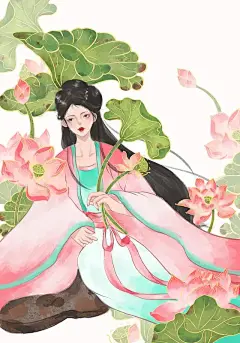 十二花神荷花图片下载