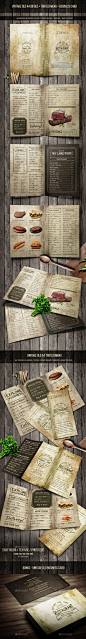 Vintage Old Menu Pack  — PSD Template #drinks menu #retro • Download ➝ https://graphicriver.net/item/vintage-old-menu-pack/18517760?ref=pxcr