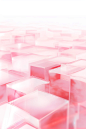 A photo of a surface with white tile and pink blobs, in the style of transparency and lightness, cubo-futurism, light white and light crimson, ethereal sculptures, soft and dreamy, 32k uhd, lively tableaus