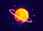 Planets & Space : Made (for client) some fantastic planet with space, orbit, earth, moon and comet . Vibrant color and overlay style, used some Bold & beautiful typography mixing. Will be use on UI/UX , web , poster, wallpaper etc .