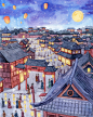 灯火钱塘三五夜。明月如霜，照见人如画。