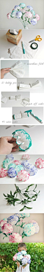 纸巾DIY漂亮花束