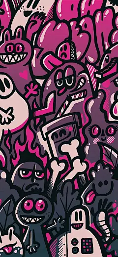 手机壁纸｜涂鸦壁纸｜个性壁纸@悟空壁纸的动态