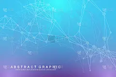 几何图形背景分子和通讯。大数据是复杂的化合物。观点的背景。最小的数组。数字数据可视化。科学控制论矢量