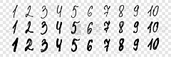 手绘阿拉伯数字集合