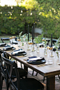 A Moody and Glamorous Fall Dinner Party Under the Stars : Look up Moody Glam Dinner Party in the dictionary and guaranteed a picture of this tablescape would pop up front and center.