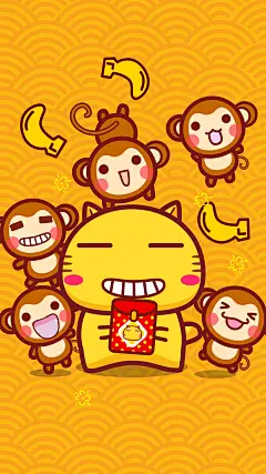 哈咪猫猴年春节壁纸
