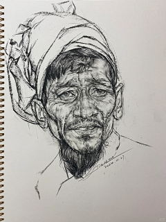 智玩采集到插画-素描-人像