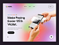 3D app landing page payment UI ui design WALLET Web Web Design  Website