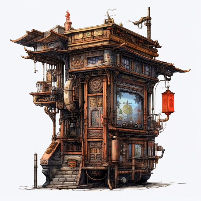 蒸汽朋克风建筑 (21)