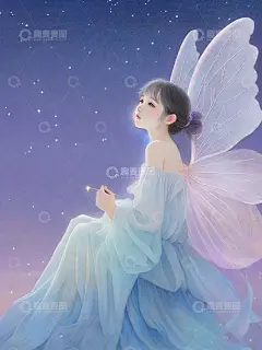 翅膀女孩天使少女高清模板免费下载-趣麦麦图