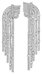Cartier.    A Pair of Diamond Ear Pendants.  Each designed as a gradutated series of highly flexible pavé-set diamond links, interspersed with collet-set circular-cut diamonds, to the geometric motif circular-cut diamond surmount, mounted in 18K white gol