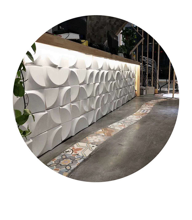 赫本个性艺术异形釉面背景墙砖公司咖啡厅瓷砖商场背景混拼-淘宝网