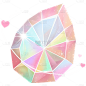 手绘-描边钻石宝石元素贴纸5