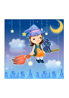 水彩矢量儿童玩乐插画