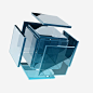 透明蓝色立方体高清素材 3D 几何形状 动感立方体 抽象 水晶 电脑合成效果 立方体 透明蓝色立方体 长方形 免抠png 设计图片 免费下载