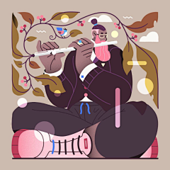 慢慢吃成胖子采集到插画