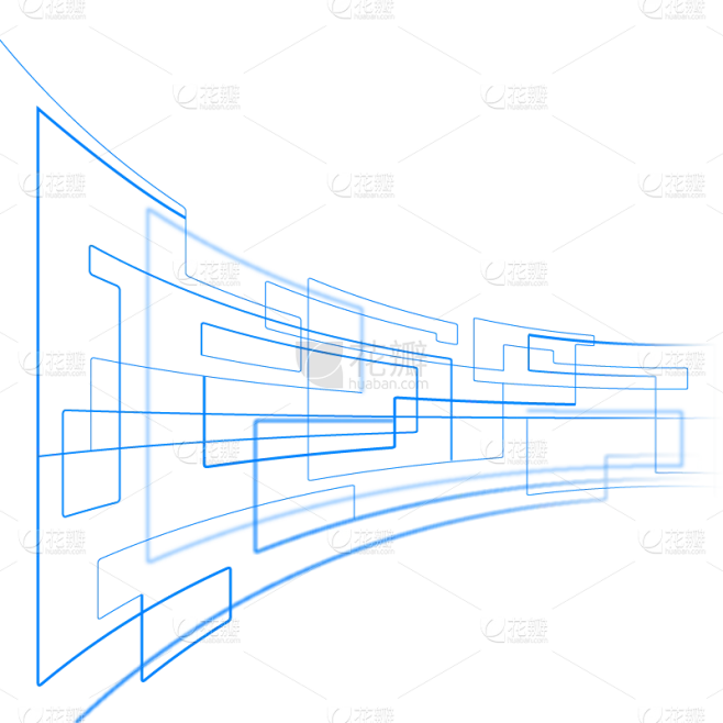 科技风通用科技线条空间线条元素素材素材-花瓣网