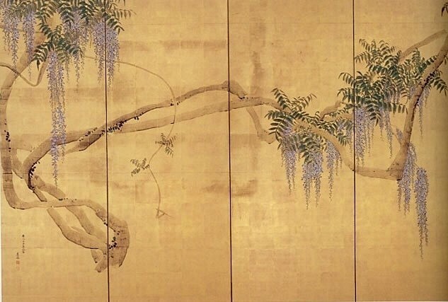 这种画面的风格，据说叫琳派，日本十七世纪...