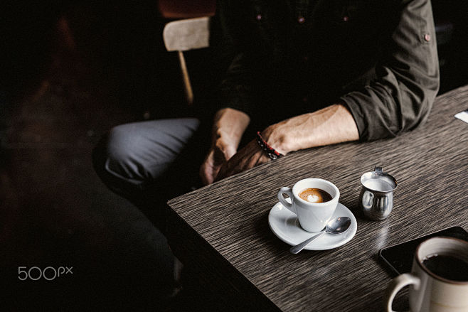 Man having a coffee ...