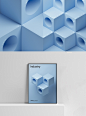 3D branding  deepshape deepyellow digital geometry logo shape Bolster poster