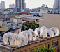 Rooftop Installation Filled by Bedouin Tents – Fubiz Media: 
屋顶单元化小空间。借用房间内配套功能设施。一直是我想做的事。