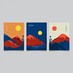 简约的日本风封面插画设计，清新治愈 

来自：freepik  #优设每日灵感# ​​​​