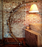 Rustic Wooden Floor Lamp: 