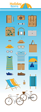 Holiday Items / poster : Holiday items poster illustrated by Maciej Maryański