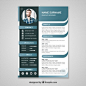 Curriculum template with flat design