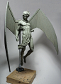 Archangel I made for my friend, Elliot Mallon : Chavant clay  10"