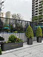 户外不锈钢花箱移动定制庭院成品花槽花盆组合树池花坛绿化花钵-淘宝网