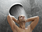 hansgrohe PowderRain jet type in the Rainfinity overhead shower.