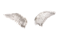 黑白色天使翅膀羽翼PNG影楼儿童摄影写真后期装饰合成设计PS素材
