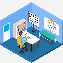 立体医生办公室一角插画矢量图高清素材 页面 设计图片 免费下载 页面网页 平面电商 创意素材 png素材