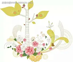 炫彩潮流花朵花纹潮流|花朵|花纹|卡通人物|卡通人物图片|漫画人物|人物素材|人物图片|矢量人物|矢量素材|手绘|树|树叶|炫彩
