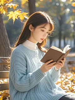 美女壁纸︳秋天的氛围感真的很适合读书_12_美遇幻想空间_来自小红书网页版