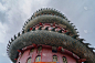 泰国曼谷市区附近的那空帕伐省三藩区三藩寺或中国龙庙。旅游景点地标旅游概念。