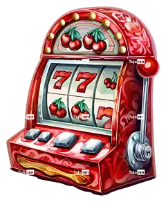 老虎机老虎机樱桃水果游戏机-带水果符号的红色老虎机