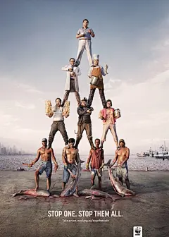 没有需求，就没有杀害。WWF：别做塔尖上的人 | TOPYS | 全球顶尖创意分享平台 OPEN YOUR MIND | 作品 _创意合成   _公益海报_T2020518 