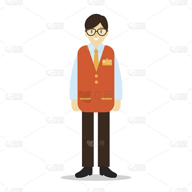 店长，职业。特征向量插图。