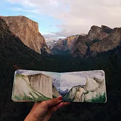 旅行手绘插画作品