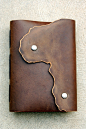 Commissioned Journal by Smile And Wave on Flickr.   Super way to show the edge of the hide!!: 