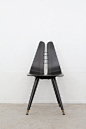 mid century chair / black desk chair