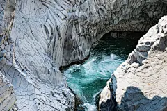 河流,意大利,火山,沟壑,西西里,山,岛,石头,阿尔坎塔拉,暗色
